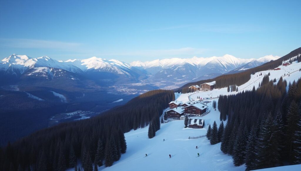 Österreichische Skigebiete Winterlandschaft